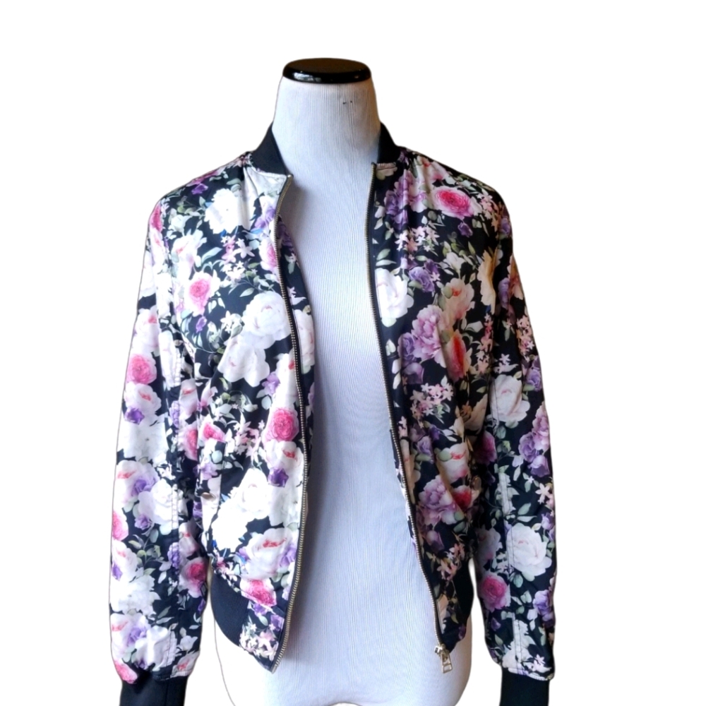 Floral Bomber Jacket